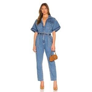 Frame Denim Blue Jumpsuit